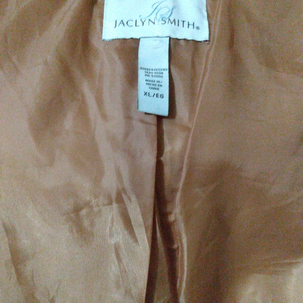 Rose gold lame faux leather jacket - Picture 10 of 10